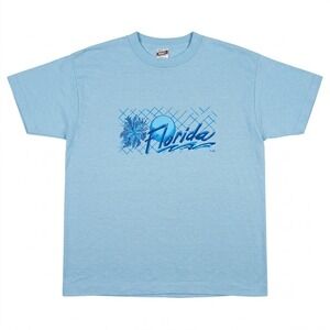 Vintage 80s Florida T-Shirt Mens XL Blue Single Stitch Tee Jays Hef-T 50/50